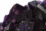 Purple, Cubic Fluorite Crystal Cluster - Elmwood Mine #153330-3
